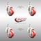 Service Caster 3 Inch 316SS Red Polyurethane Wheel Swivel 1/2 Inch Threaded Stem Caster Set SCC SCC-SS316TS20S314-PPUB-RED-121315-4 - alternate 2